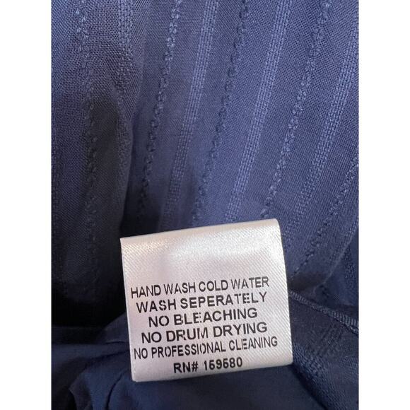 Pink Lily Solid Blue Dress Long Sleeves Flirty Size SM - Picture 3 of 5